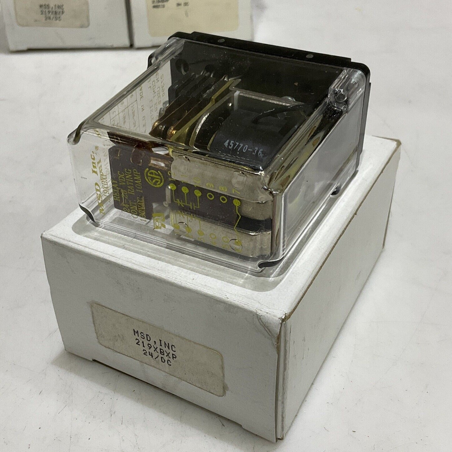 MSD INC 219XBXP RELAY 24-28 VDC 120VAC 10 AMP LOT OF 7 373