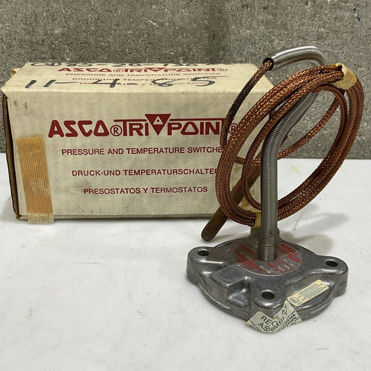 ASCO QD11A1 8539W TEMPERATURE SWITCH COPPER 6” CAP & BULB TEMP SENSOR 0-90 373