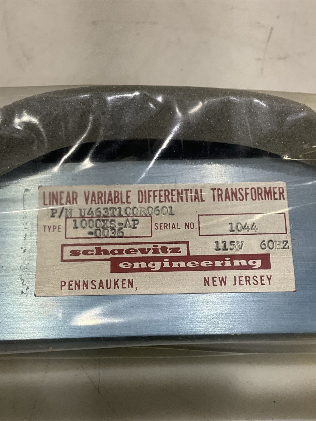 SCHAEVITZ ENGINEERING U463T100R0601 LINEAR VARIABLE DIFFERENTIAL TRANSFORMER 373