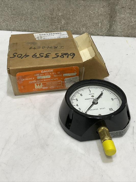 WEKSLER AR13P PRESSURE GAUGE 15 PSIG 373