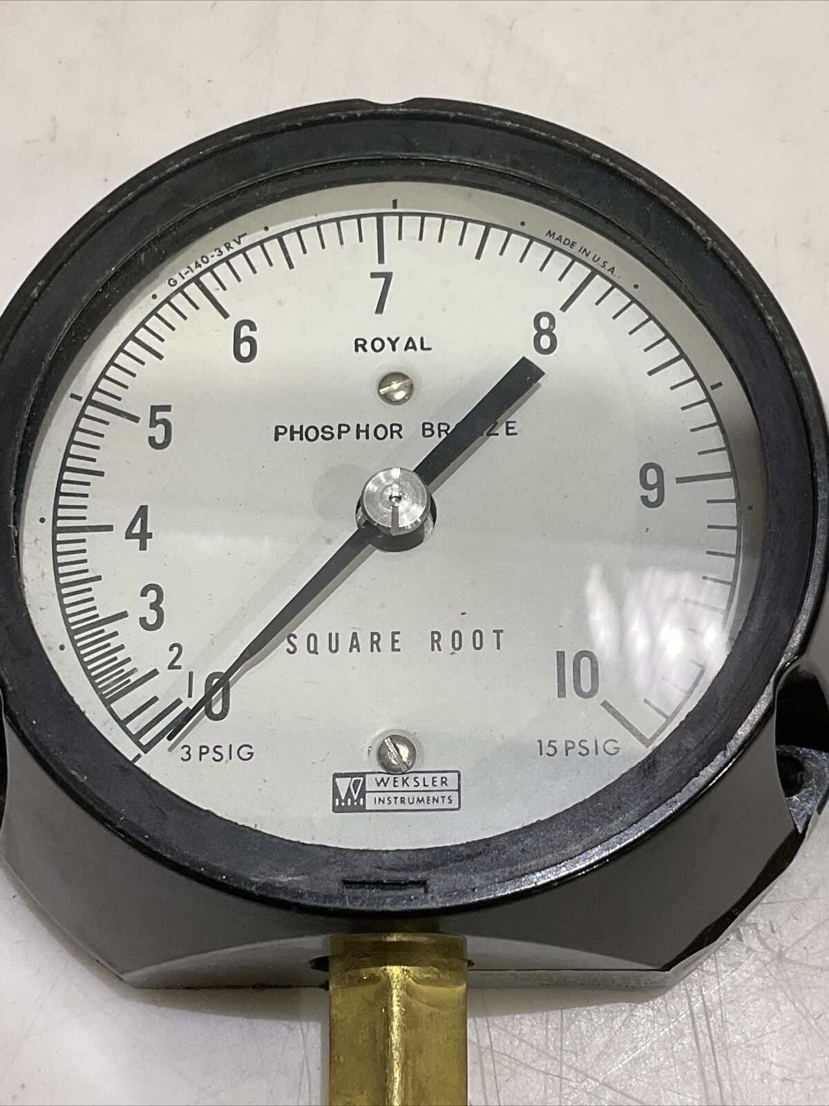 WEKSLER AR13P PRESSURE GAUGE 15 PSIG 373