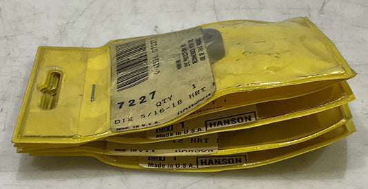 IRWIN HANSON 7227 DIE 5/16-18 HRT BOLT NUT LOT OF 5 373