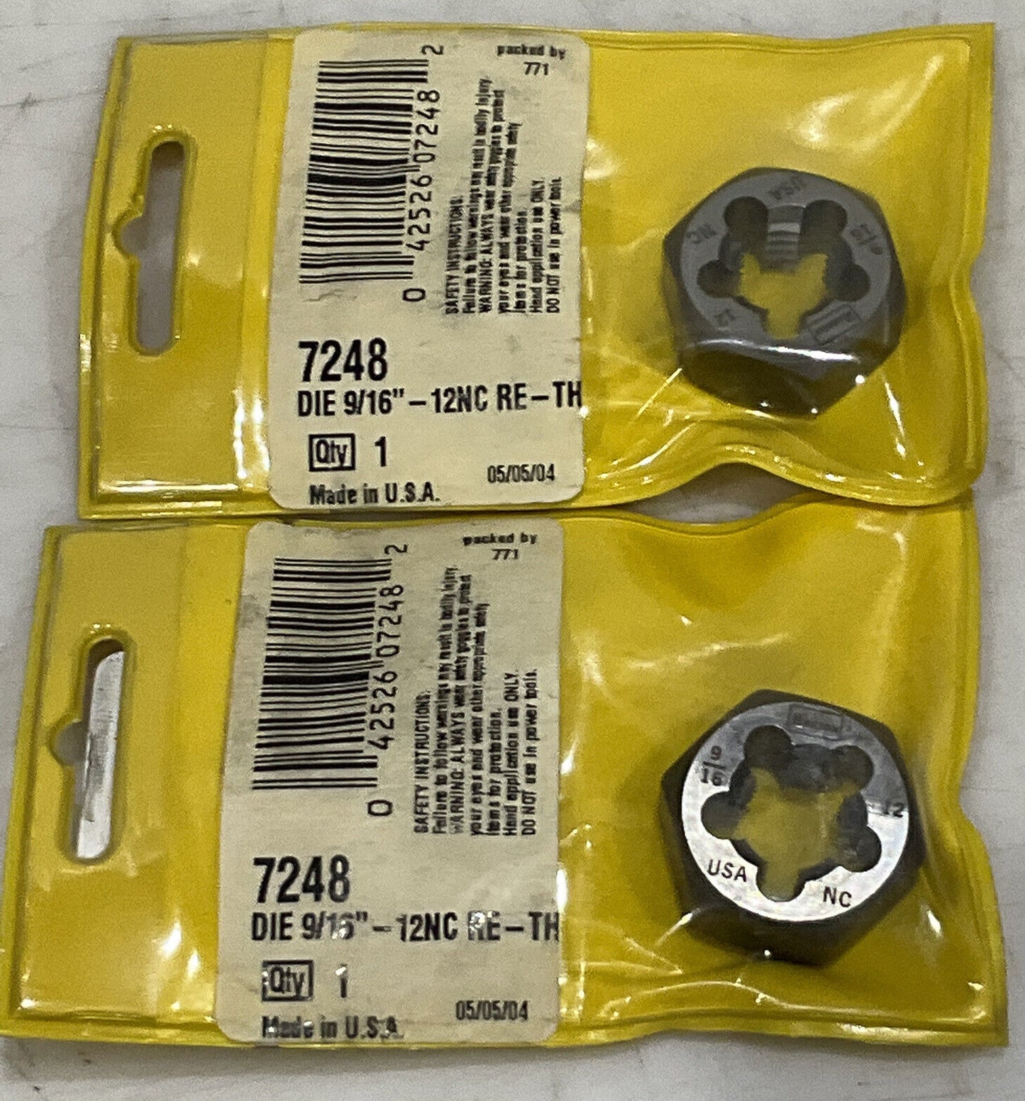 IRWIN HANSON 7248 9/16” 12NC RE-TH LOT OF 2 373