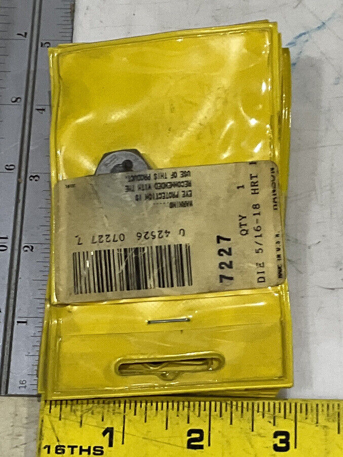 IRWIN HANSON 7227 DIE 5/16-18 HRT BOLT NUT LOT OF 5 373