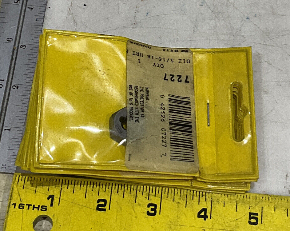 IRWIN HANSON 7227 DIE 5/16-18 HRT BOLT NUT LOT OF 5 373
