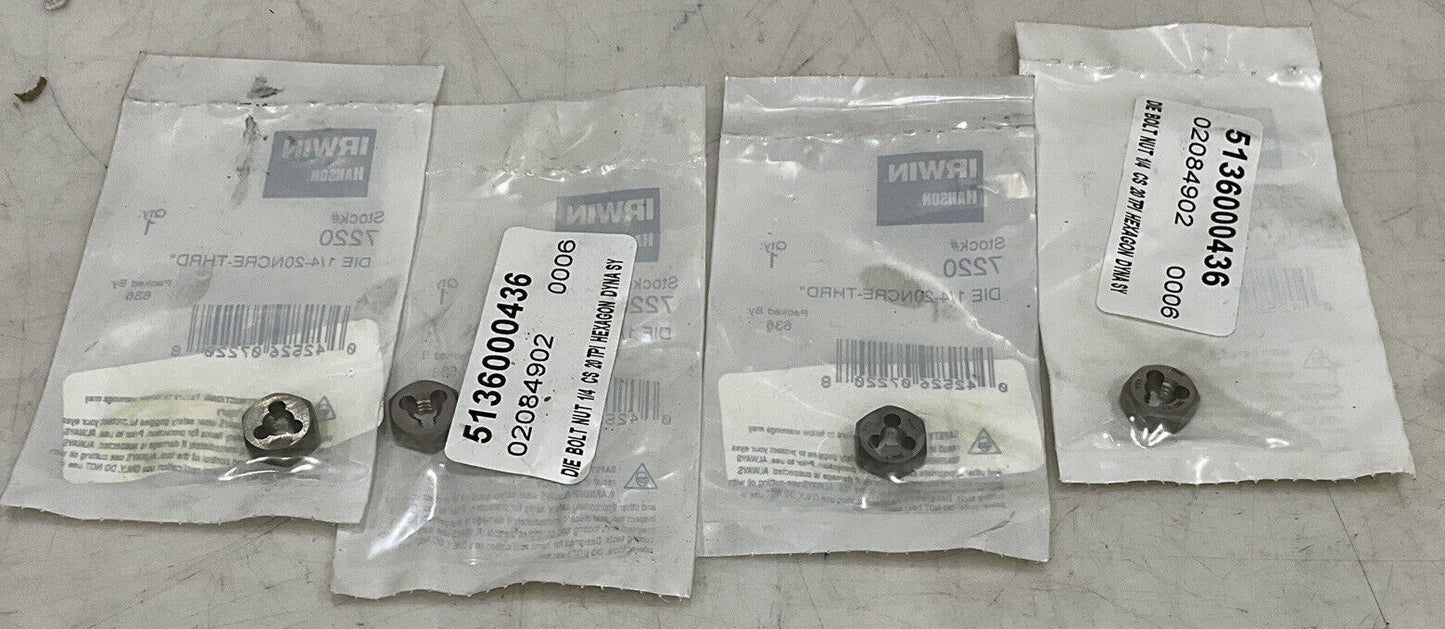 IRWIN HANSON 7220 DIE 1/4-20NCRE-THRD LOT OF 4 373