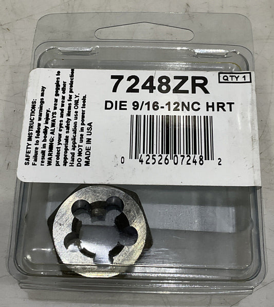 IRWIN HANSON 7248 ZR DIE 9/16-12NC HRT BOLT NUT 373