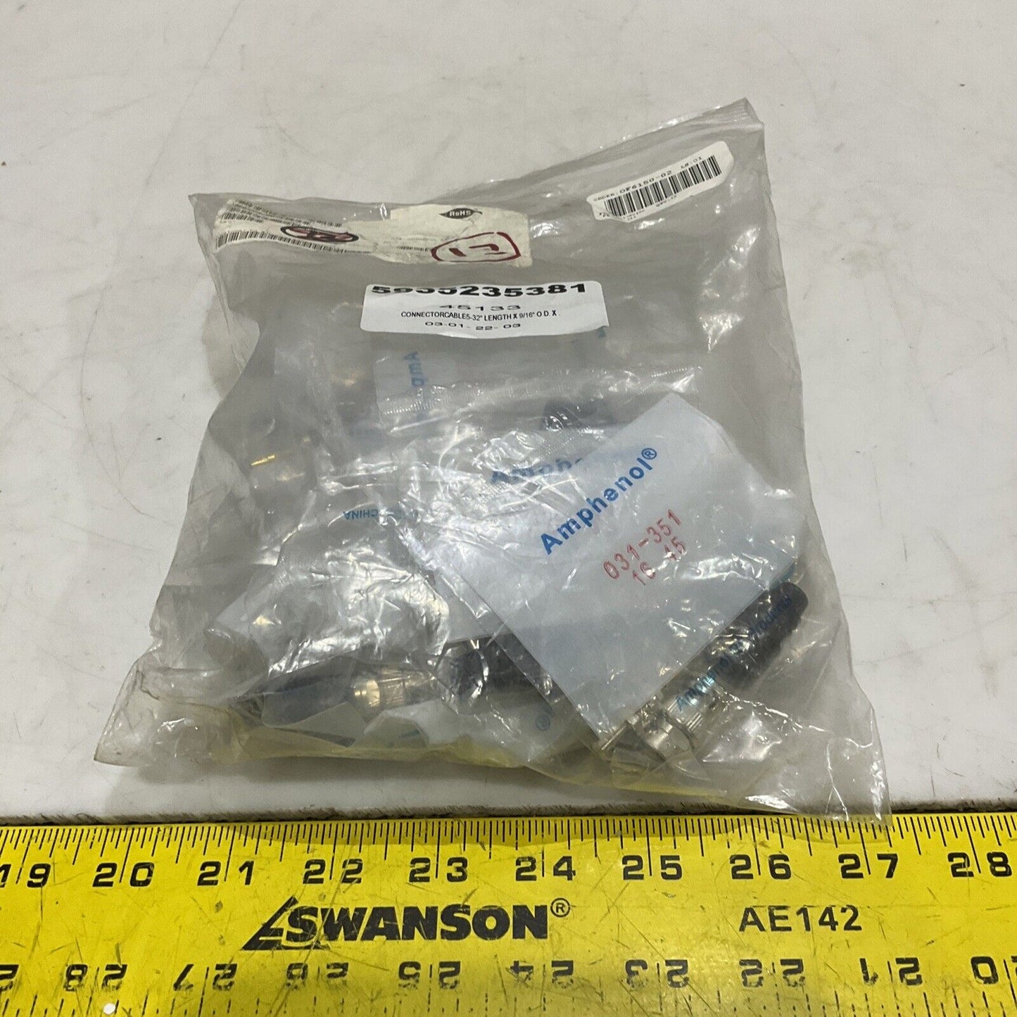 AMPHENOL 031-351 ANC CONNECTOR PLUG MALE PIN LOT OF 13 373