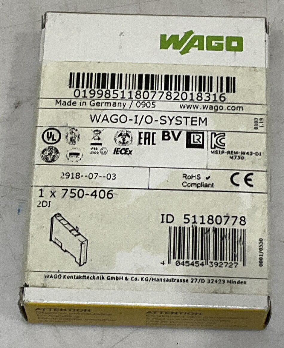 WAGO 750-406 POWER SUPPLY 373