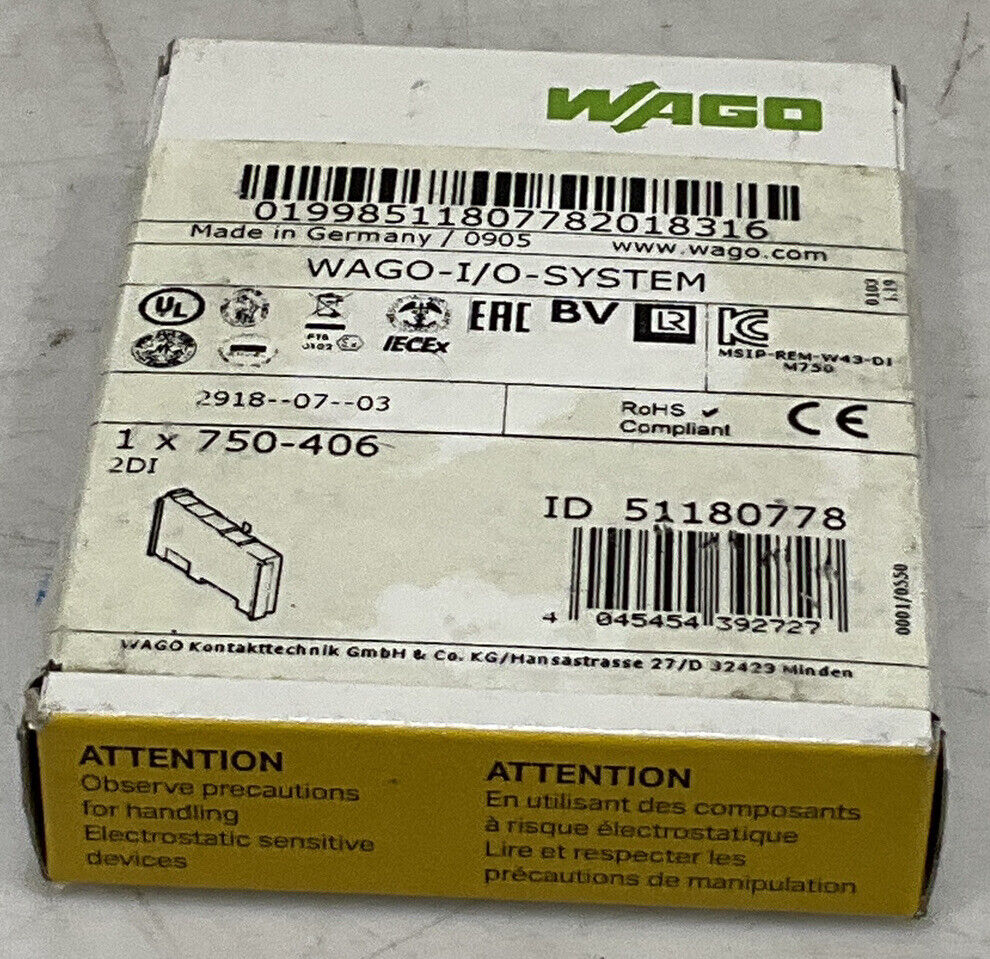 WAGO 750-406 POWER SUPPLY 373