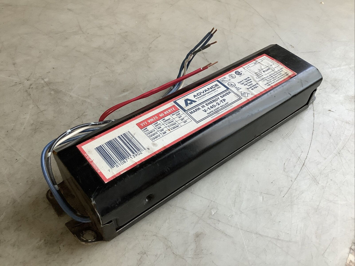 ADVANCE BALLASTS V140TP V-140-2-TP MARK III ENERGY SAVER BALLASTS 373 - LOT OF 3