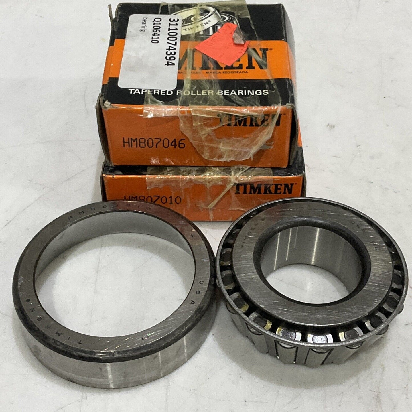 TIMKEN HM807046 HM807010 TAPERED ROLLER BEARING CUP CONE SET 373