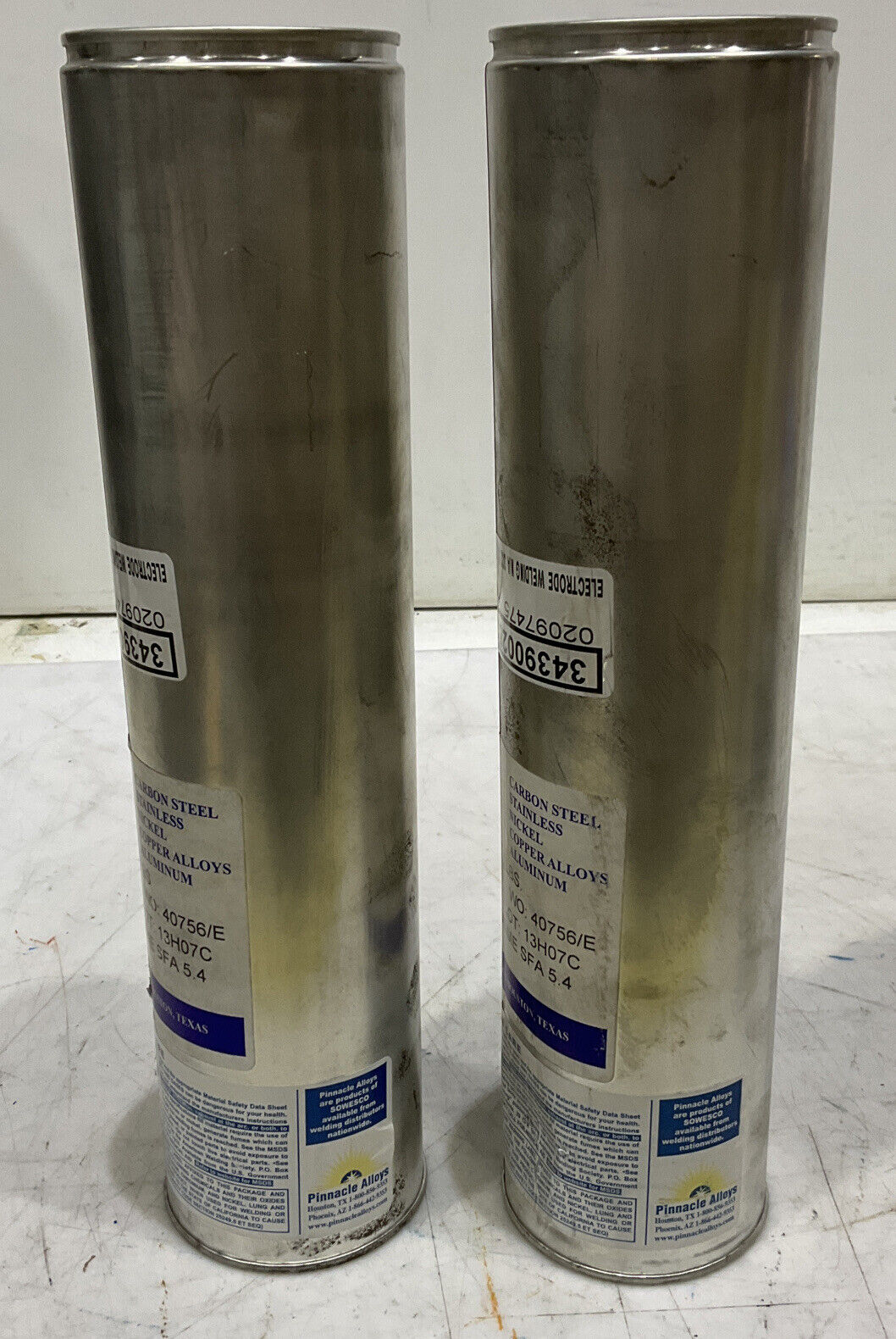 PINNACLE ALLOYS 347-16 8 LB WELDING ELECTRODE LOT OF 2 373