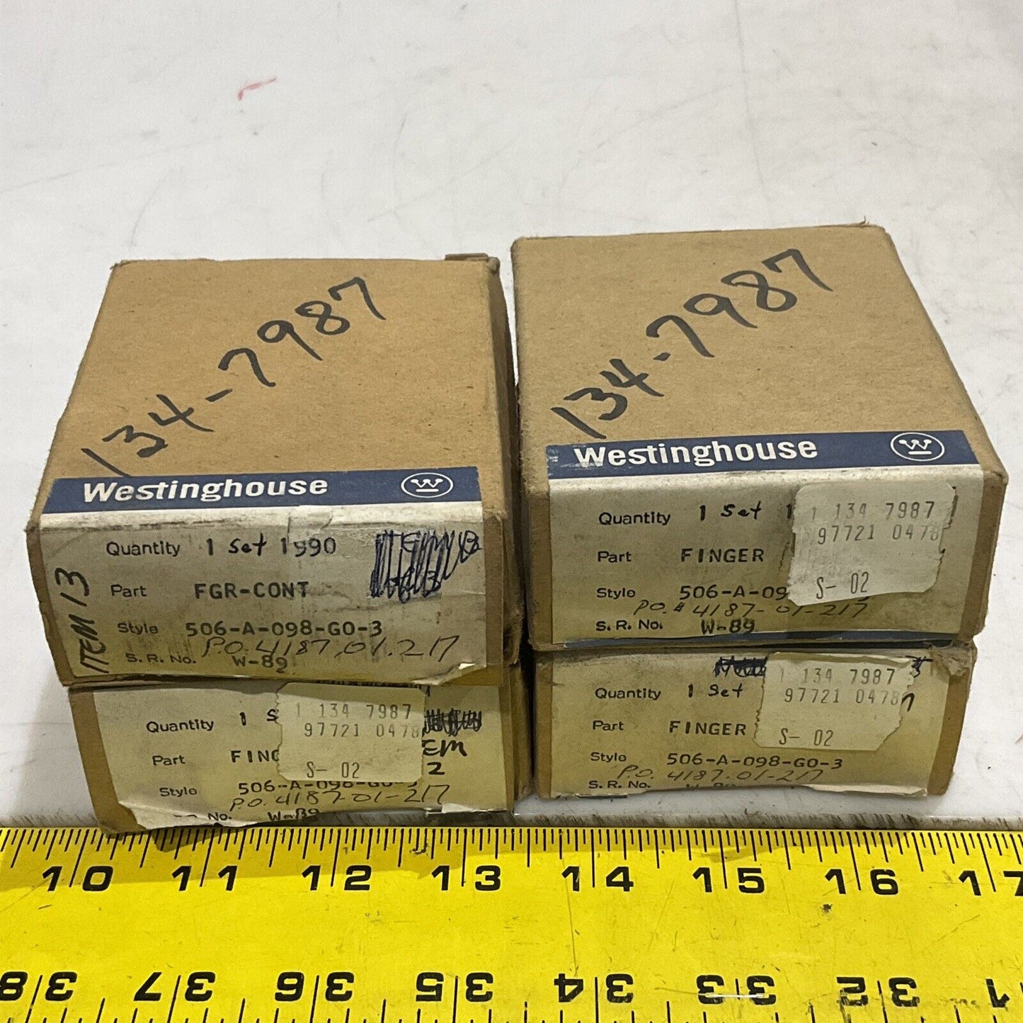 WESTINGHOUSE FGR-CONT 506-A-098-G0-3 MAIN CONTACT 4 PACK LOT OF 4 373