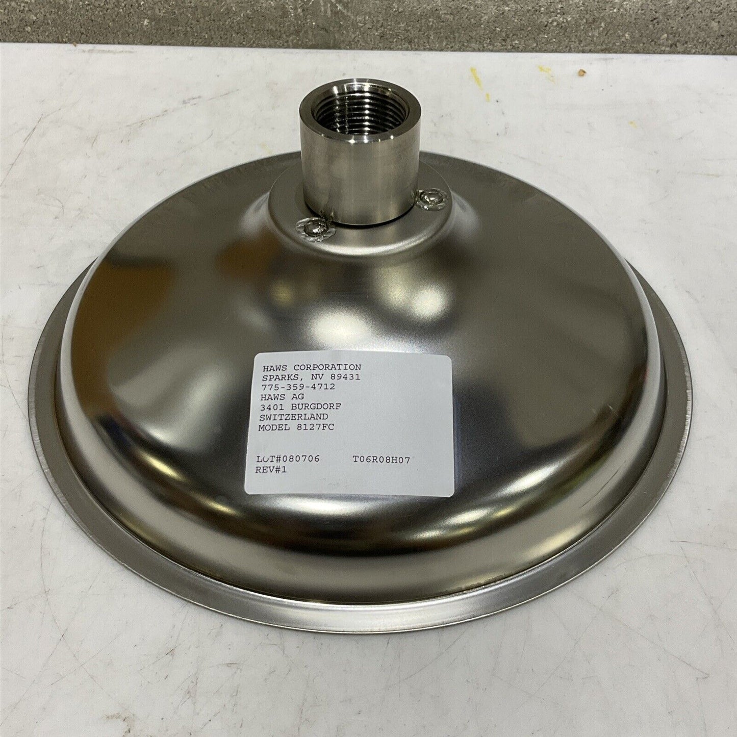 HAWS 8127FC STAINLESS STEEL SHOWER HEAD WITH FLOW CONTROL 373