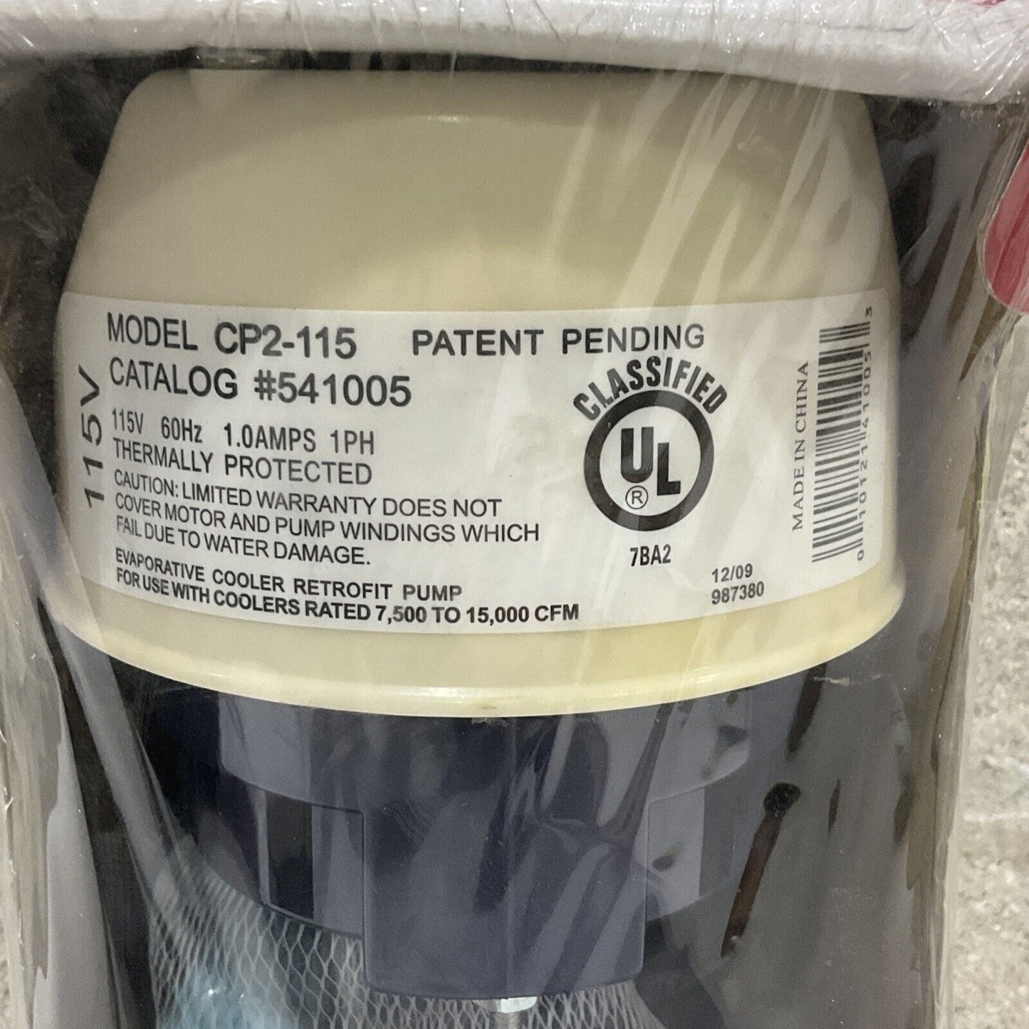 LITTLE GIANT CP3-115 EVAPORATIVECOO.ER PUMP 3CB60 115V 7,500-15,000 60HZ 1A 373