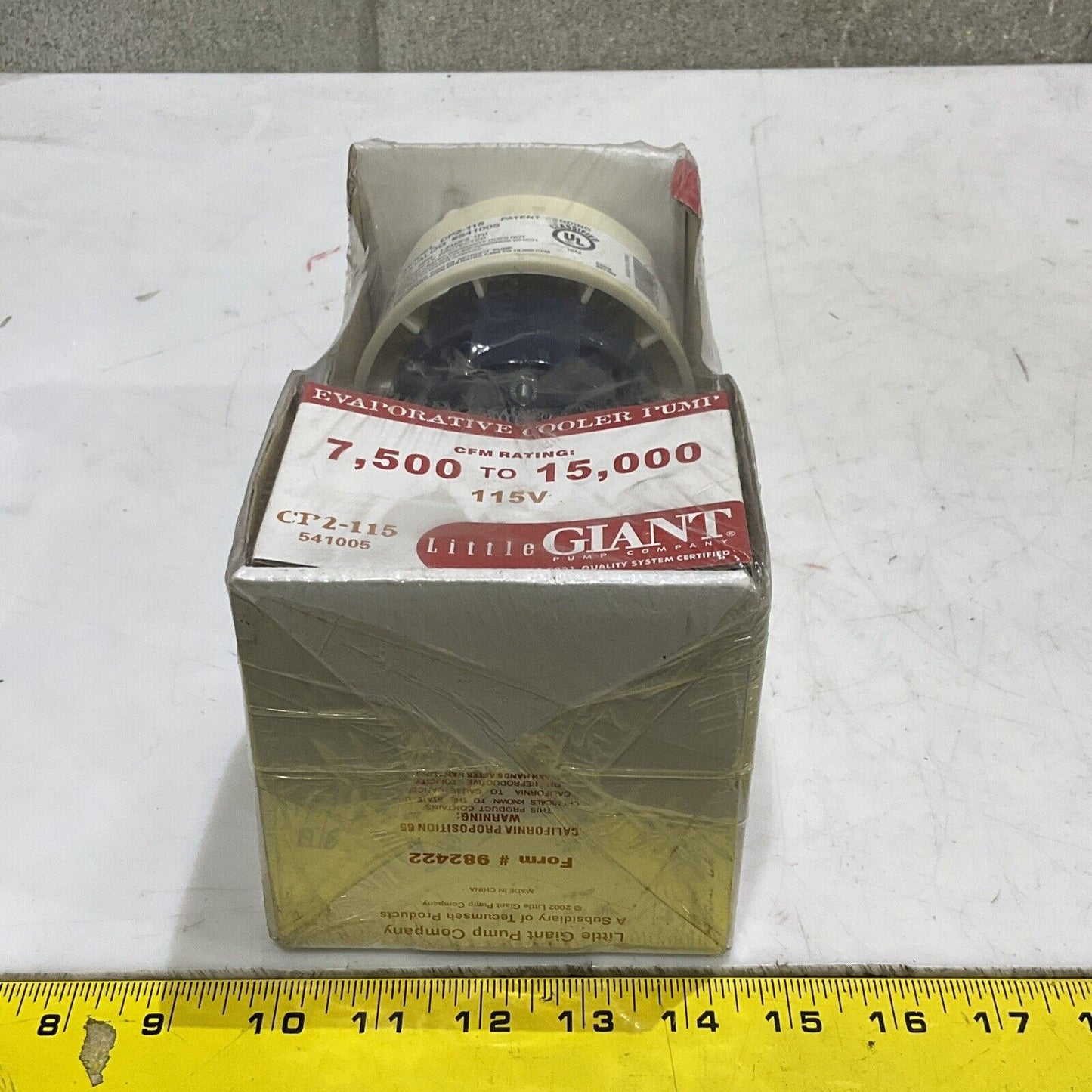 LITTLE GIANT CP3-115 EVAPORATIVECOO.ER PUMP 3CB60 115V 7,500-15,000 60HZ 1A 373
