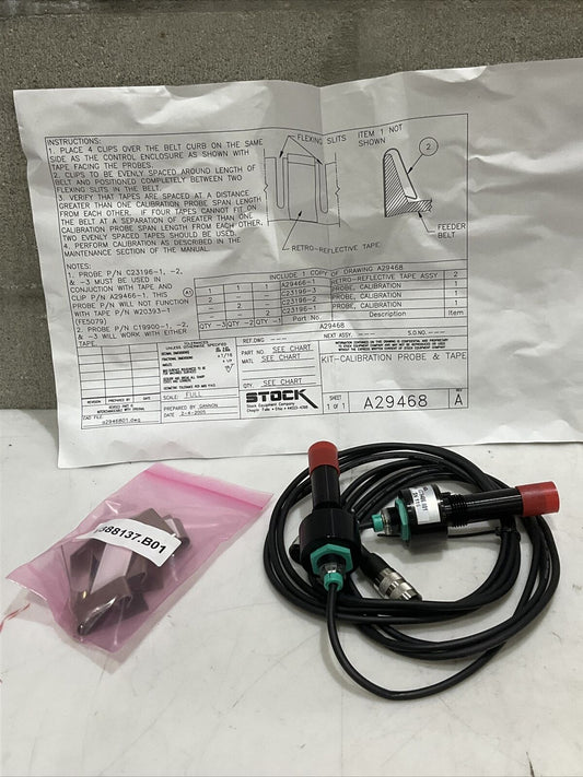 STOCK EQUIPMENT V379486.B01 A29468 CALIBRATION PROBE & TAPE KIT 373