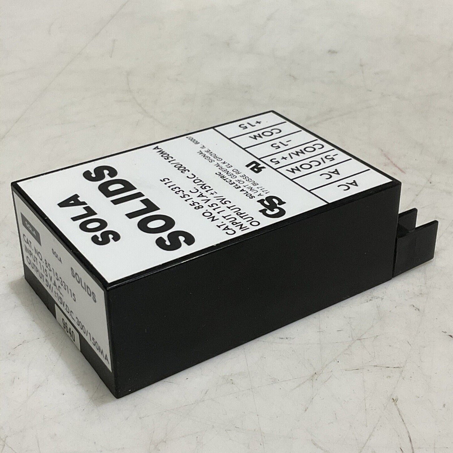 SOLA ELECTRIC HEVI-DUTY 85-15-33115 POWER SUPPLY 115 VAC 5V 373