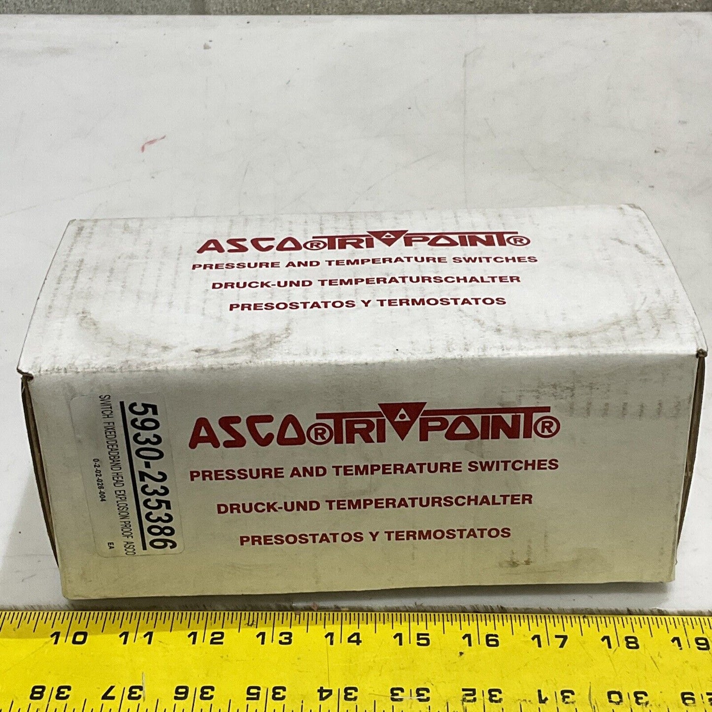 ASCO T615723 SB32D TRI-POINT EXPLOSION PROOF SWITCH DEAD BAND HEAD 373