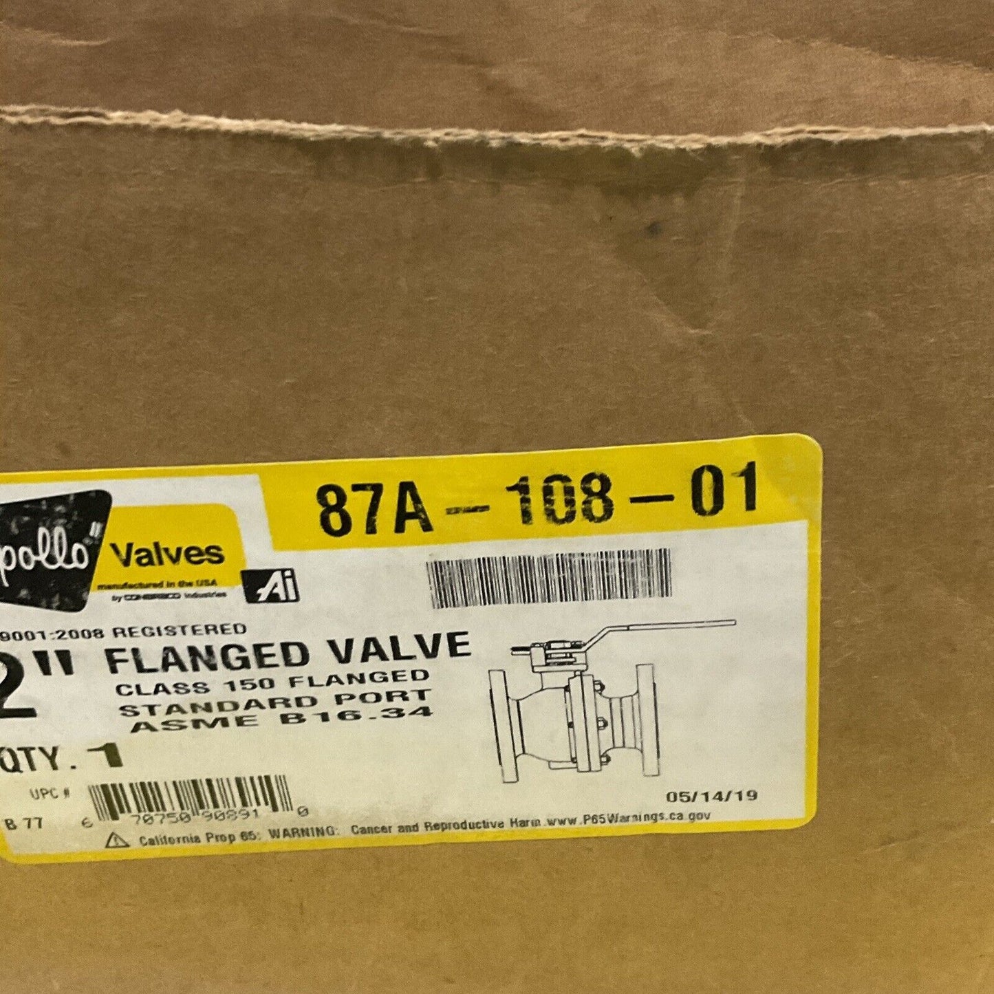 APOLLO 87A-108-01 FLANGED VALVE 2” 150 STANDARD PORT B16.34 373