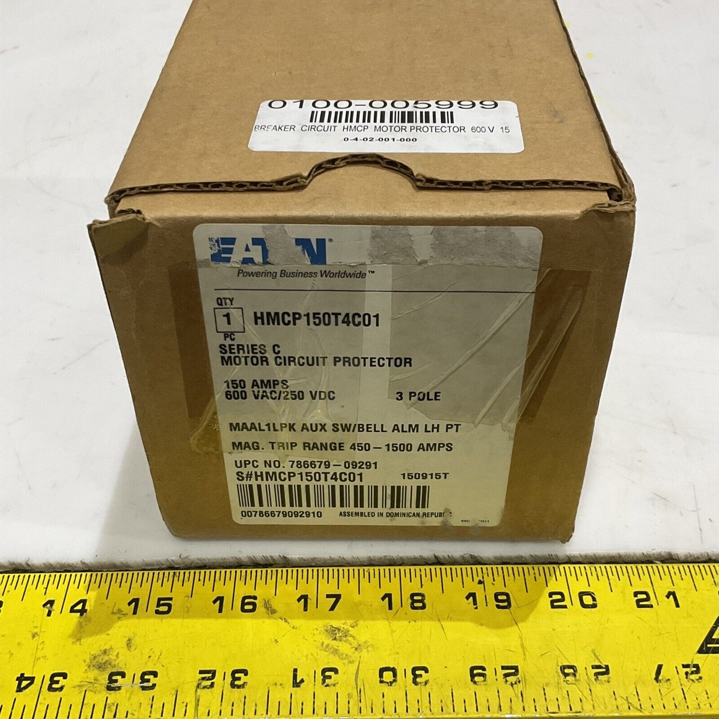 EATON HMCP150T4C01 MOTOR CIRCUIT PROTECTOR 150 AMPS 600VAC 3P 373