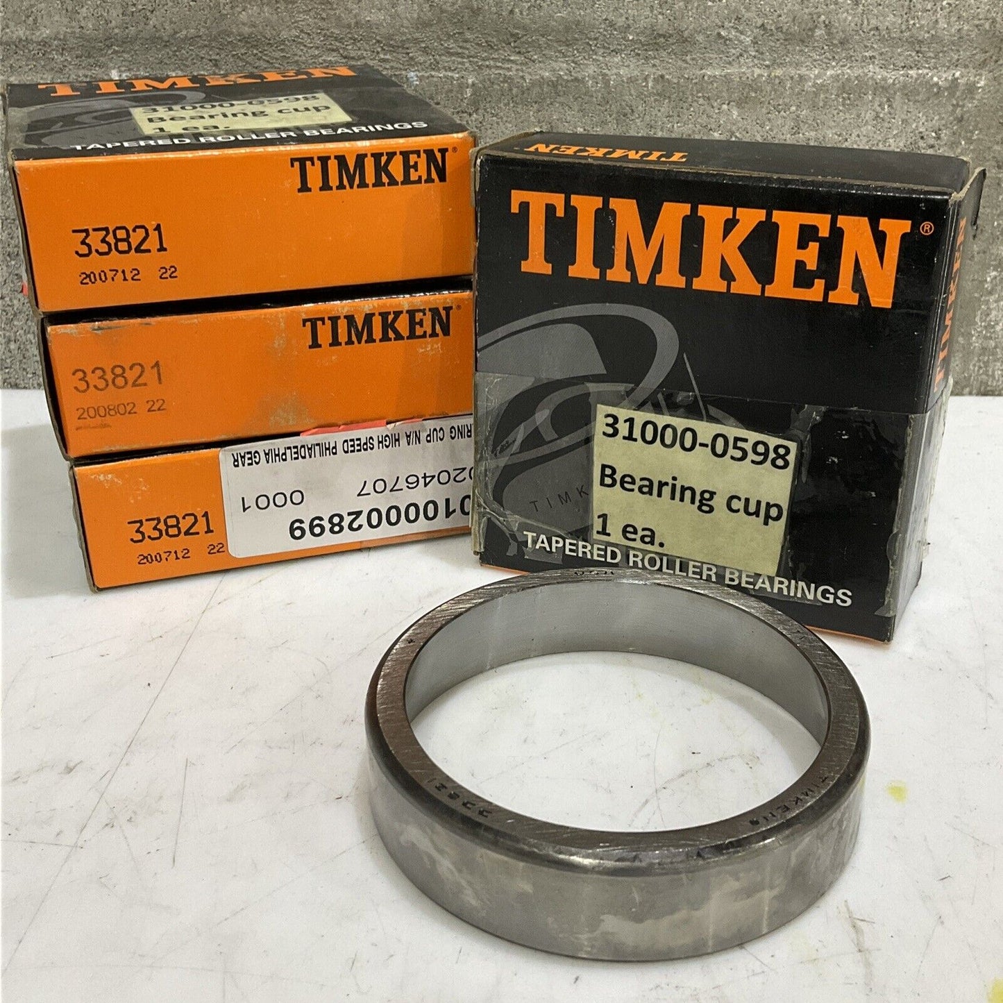 TIMKEN 33821 TAPERED ROLLER BEARING CUP LOT OF 4 373