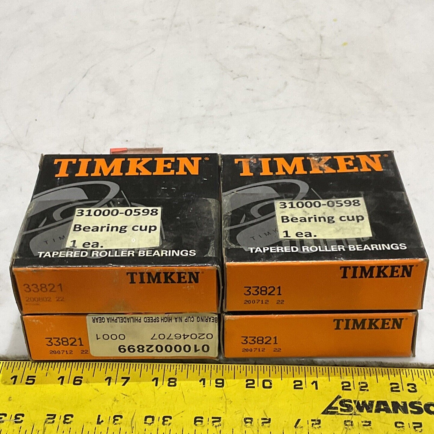 TIMKEN 33821 TAPERED ROLLER BEARING CUP LOT OF 4 373