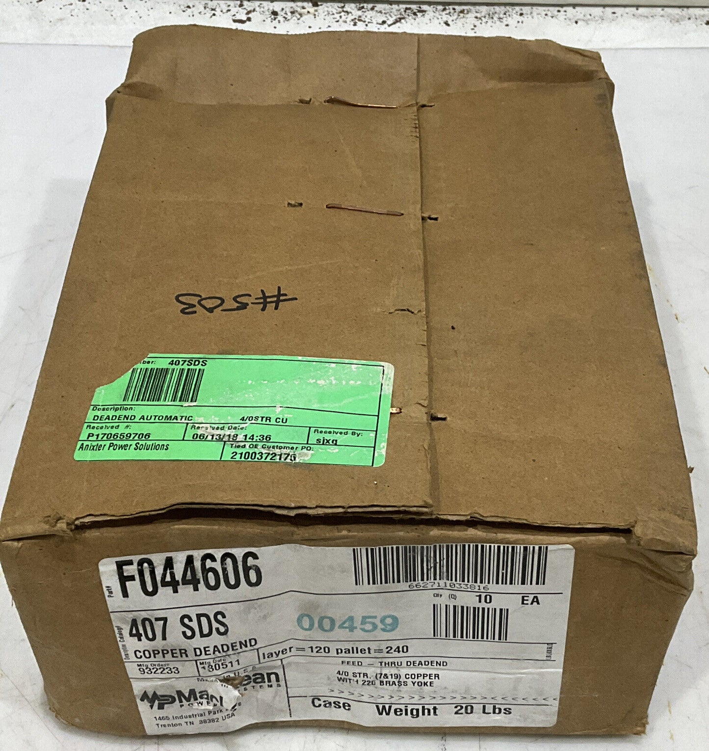 MACLEAN F044606 407 SDS AUTOMATIC COPPER DEADEND BRASS YOKE LOT OF 10 969