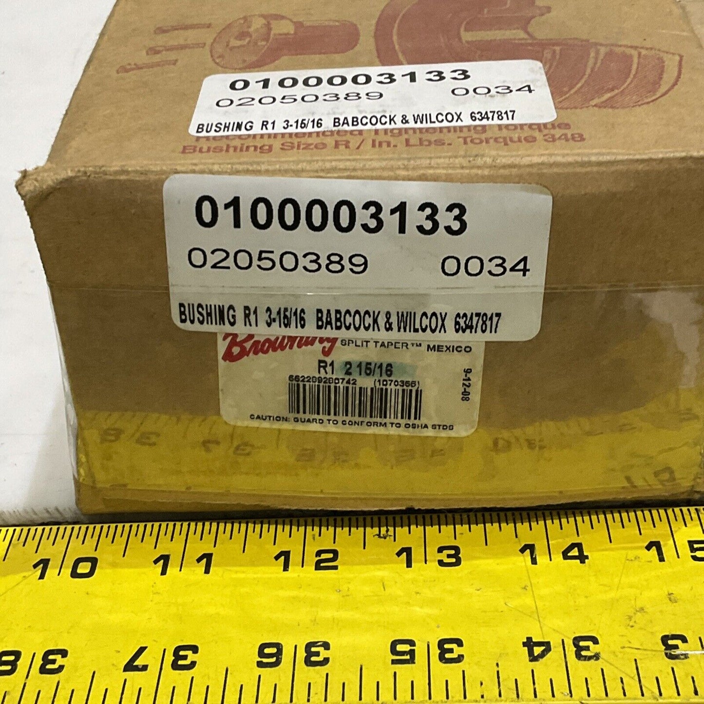 BROWNING R1 2 15/16 B 2 3/8 SPLIT TAPER BUSHING 373