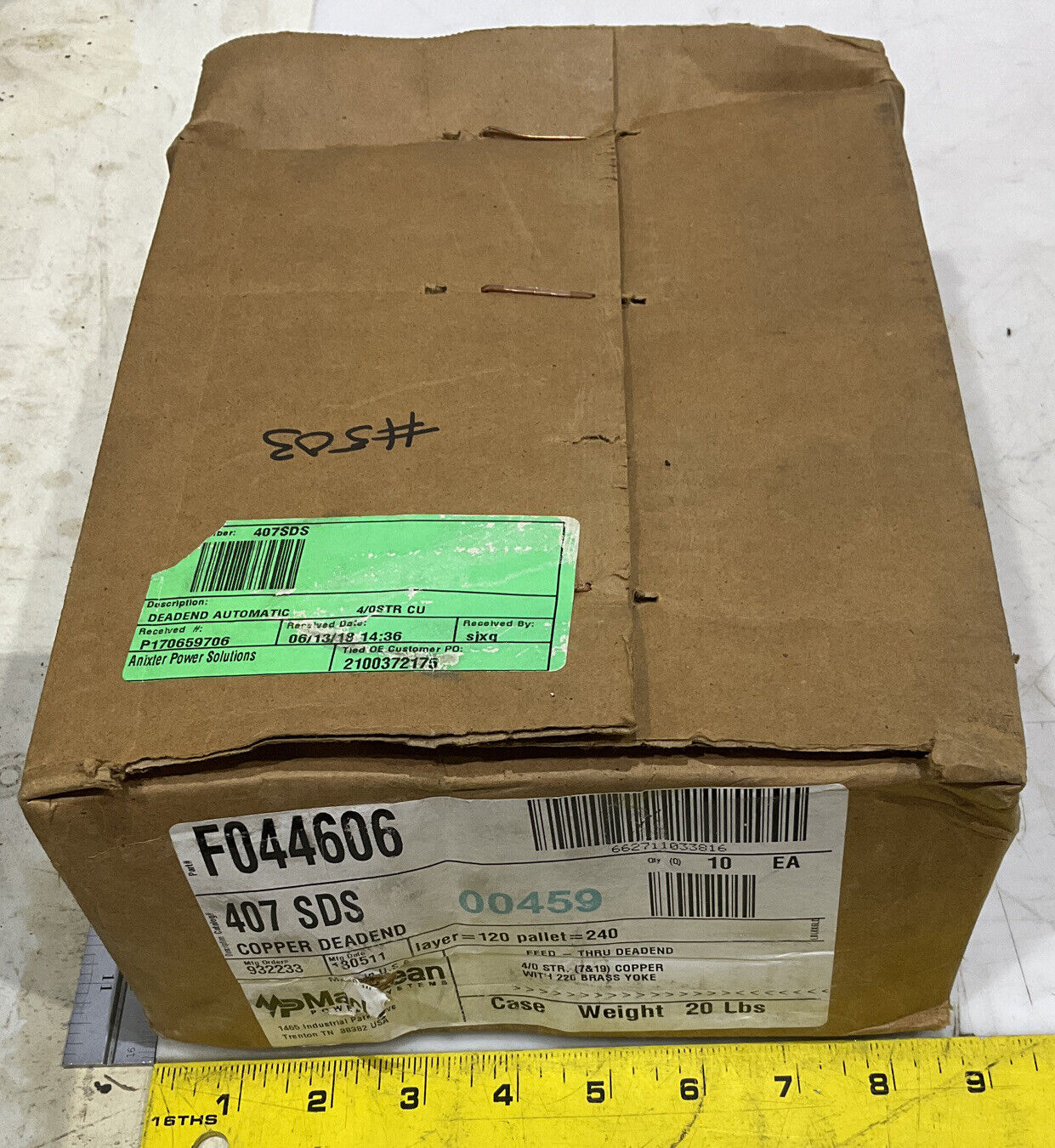 MACLEAN F044606 407 SDS AUTOMATIC COPPER DEADEND BRASS YOKE LOT OF 10 969