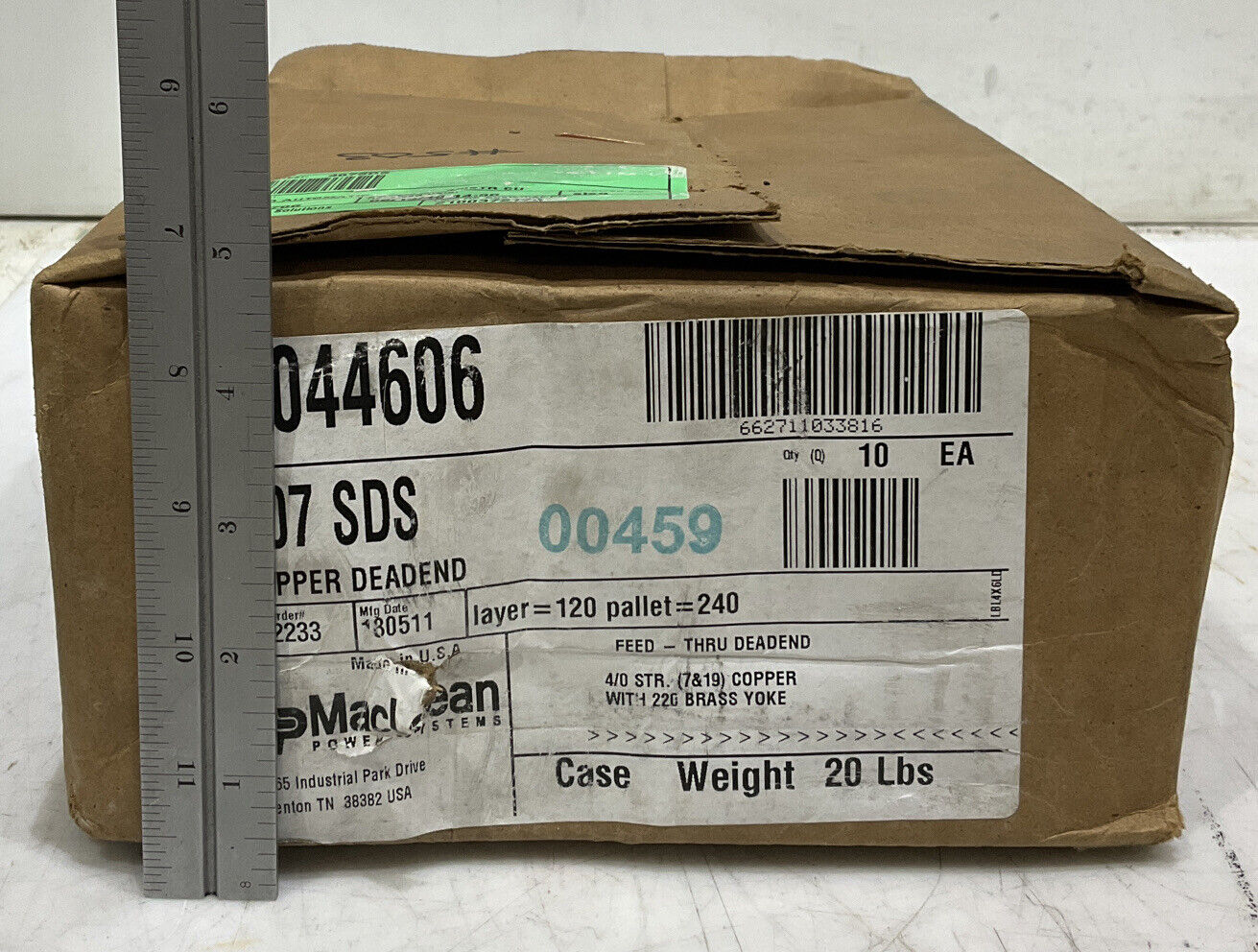 MACLEAN F044606 407 SDS AUTOMATIC COPPER DEADEND BRASS YOKE LOT OF 10 969