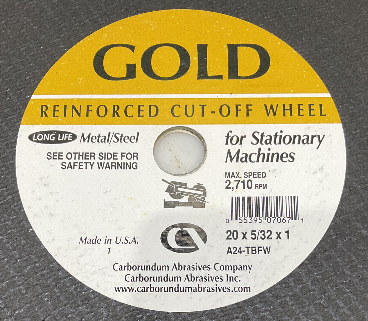 GOLD A24-TBFW REINFORCED CUT-OFF WHEEL LOT OF 4 881