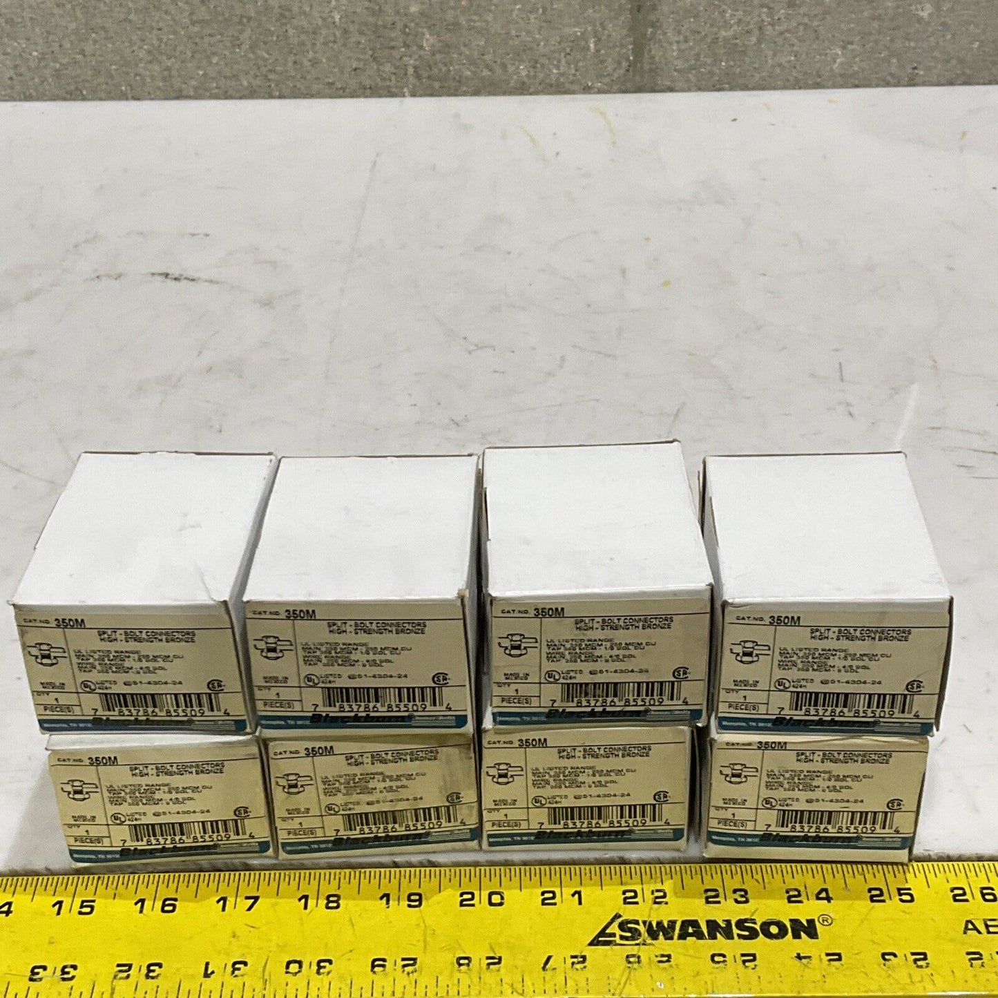 BLACKBURN 350M SPILT BOLT CONNECTOR 350 MM-250MM BRONZE LOT OF 8 373