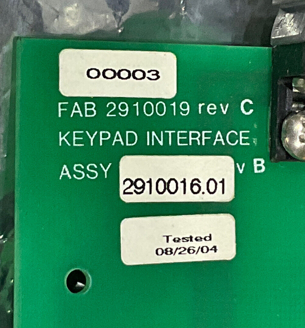 JETPOWER FAB 2910019 REV C KEYPAD INTERFACE 881