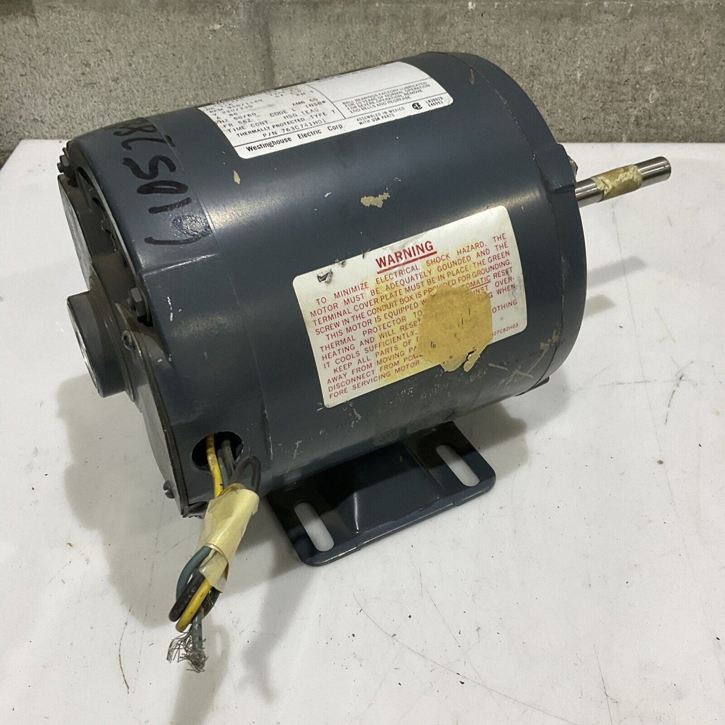 WESTINGHOUSE 763C741H01 AC MOTOR PH3 220/230V 50/60HZ 1/6 HZ 950/1140 RPM 373