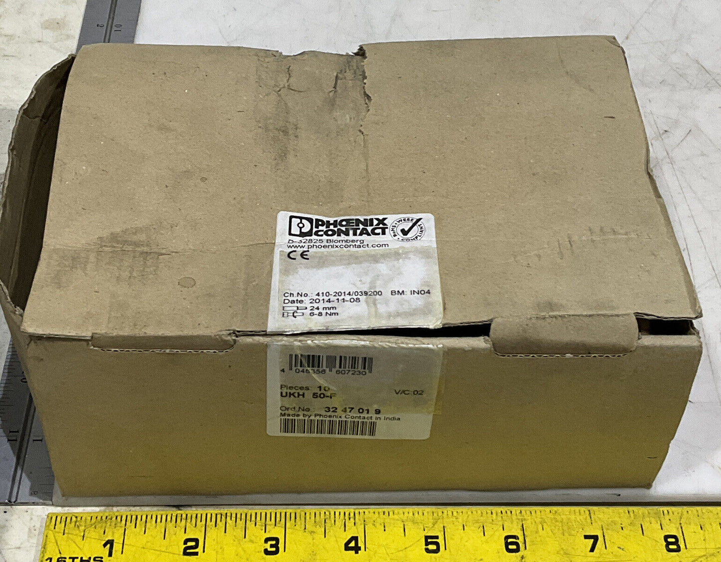 PHOENIX CONTACT UKH-50F TERMIANL BLOCK LOT OF 10 881
