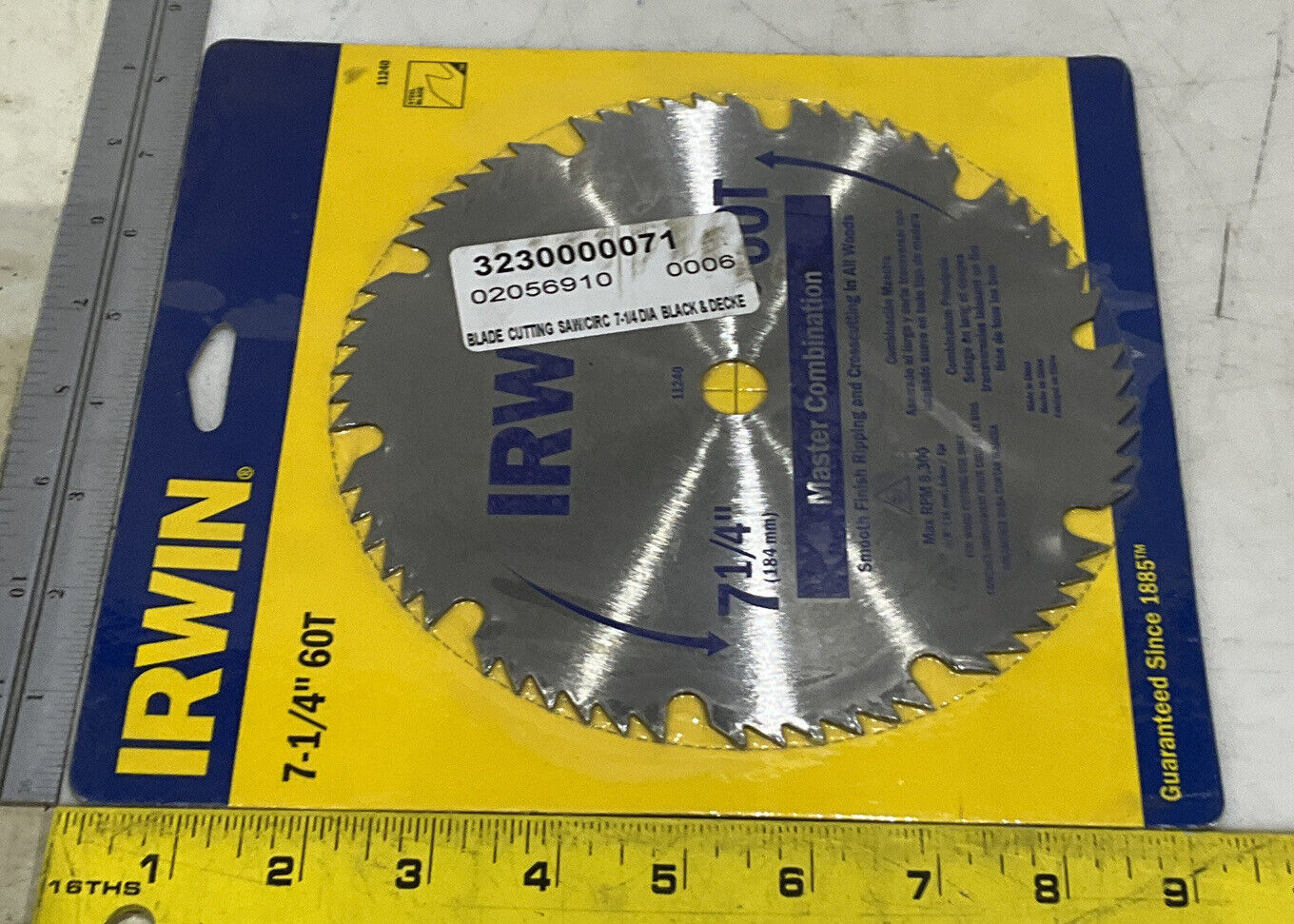 IRWIN 11204 60T STEEL CIRCLE CUTTING BLADE 373