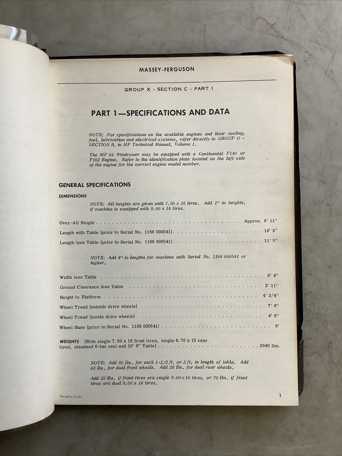 MASSEY FERGUSON C-MF 44 WINDROWER AND MF 42 HAY CONDITIONER MANUAL B303