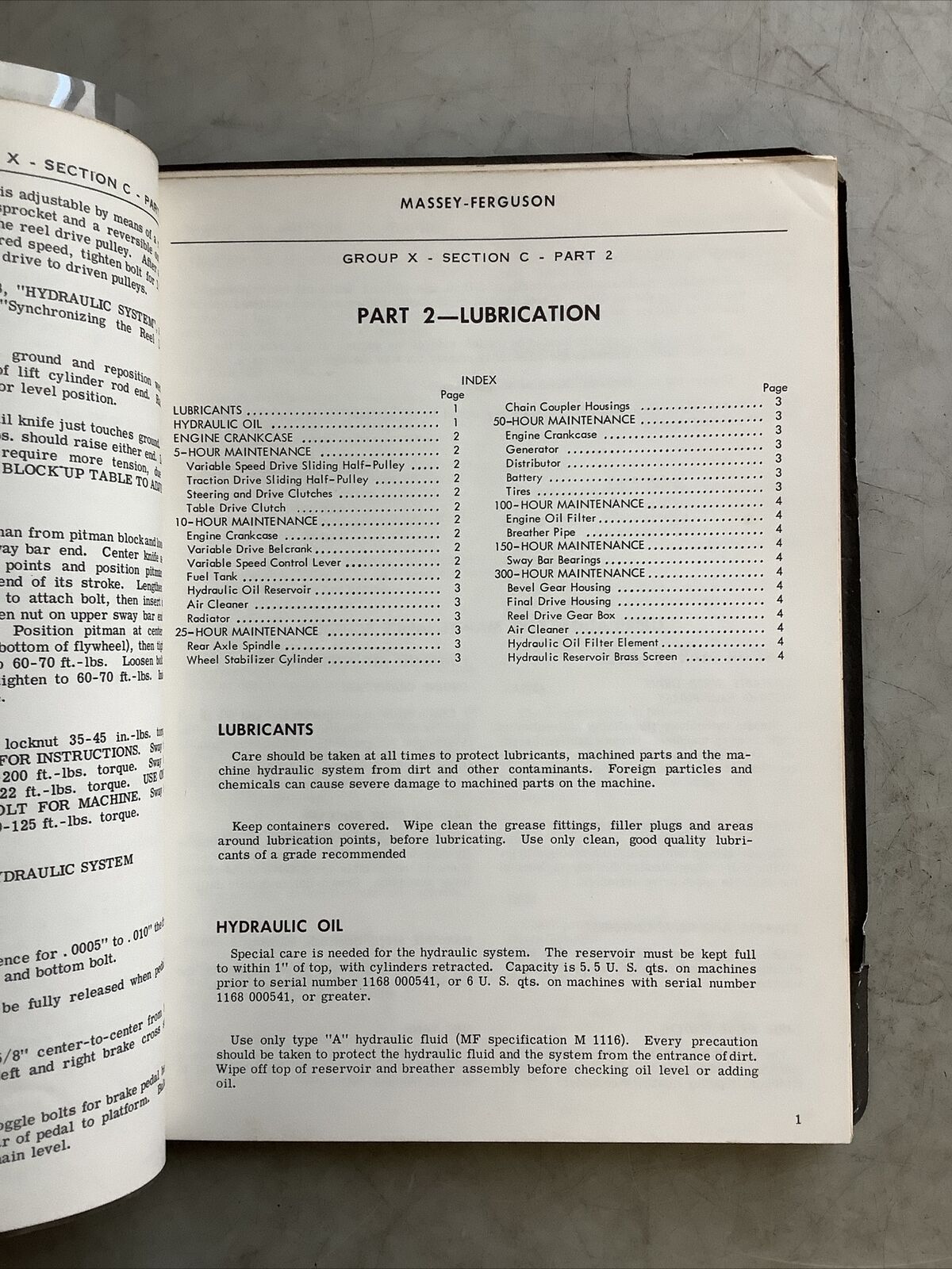 MASSEY FERGUSON C-MF 44 WINDROWER AND MF 42 HAY CONDITIONER MANUAL B303