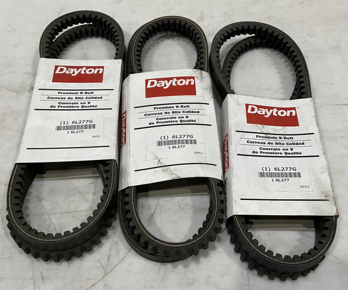 DAYTON 6L277G DRIVE BELT LOT OF 3 373