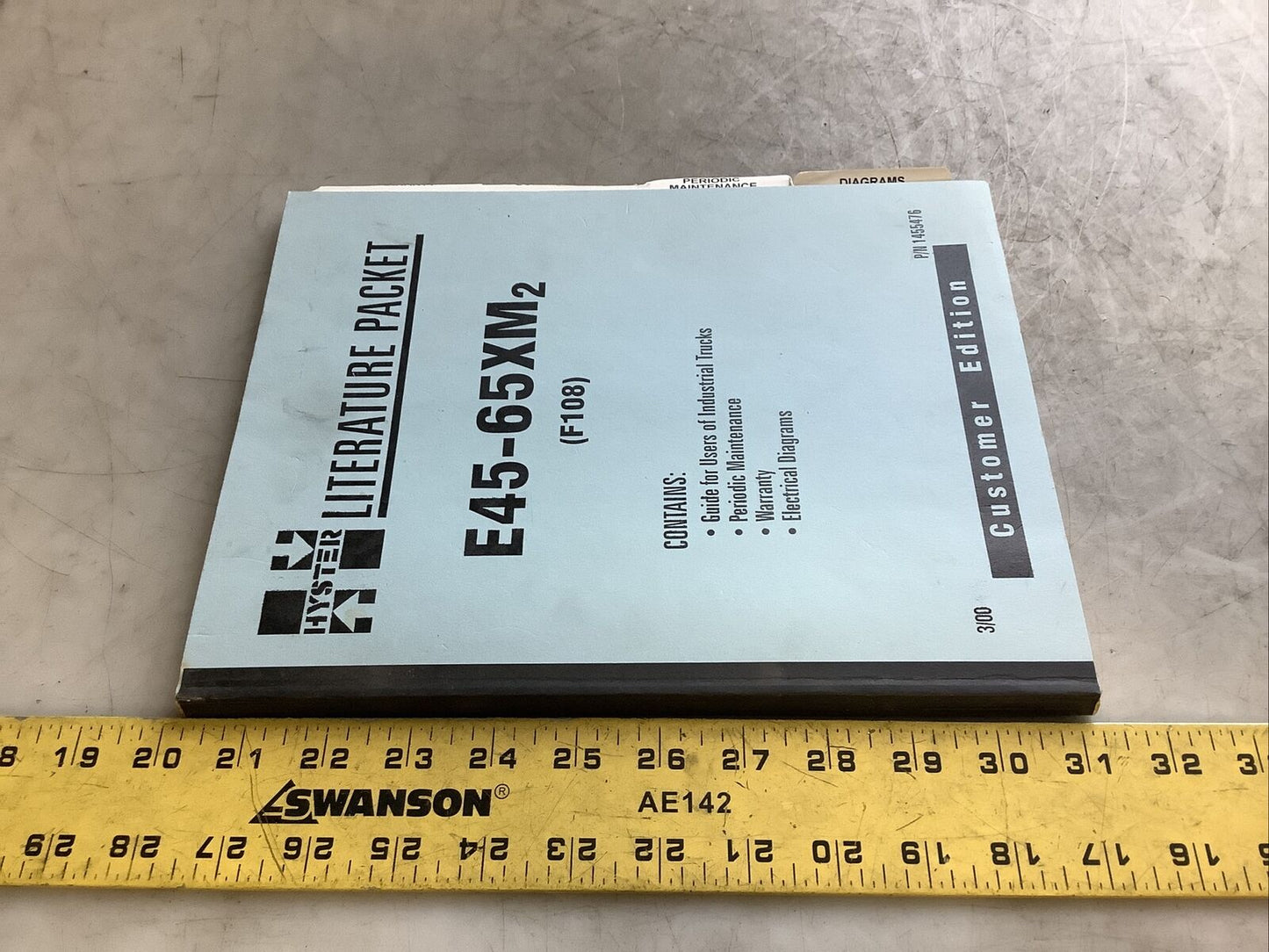 HYSTER 1455476 E45-65XM2 FORKLIFT USER MANUAL B303