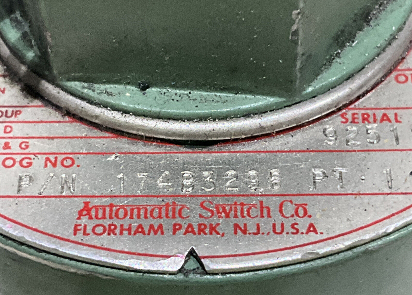 ASCO 174B3296 125V EPLOSION PROOF VALVE 373