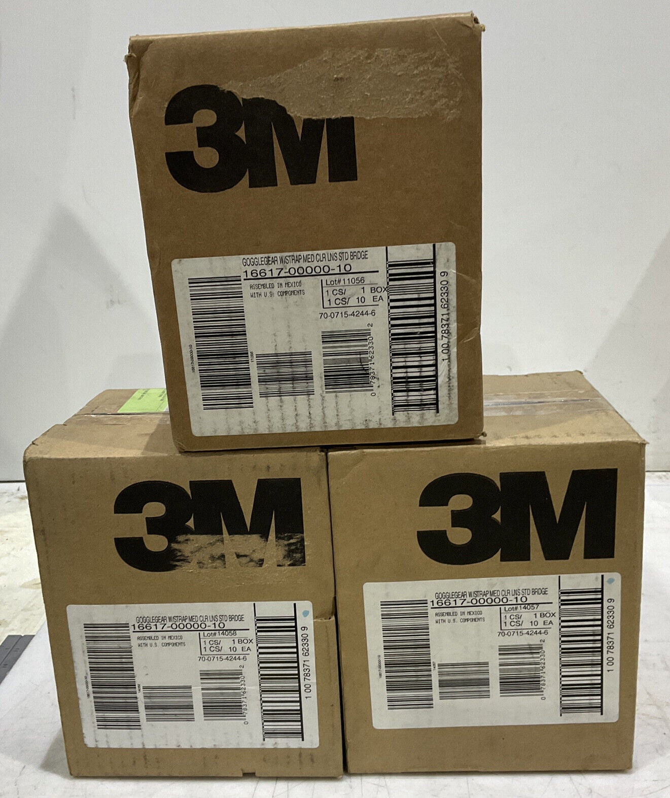 SM PURIFCATION 16617-00000-10 GOGGLEGEAR W/STRAP BOX OF 10 LOT OF 3 881