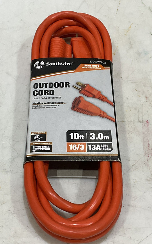 SOUTHWIRE 2304SW8803 OUTDOOR CORD 10 FT 881