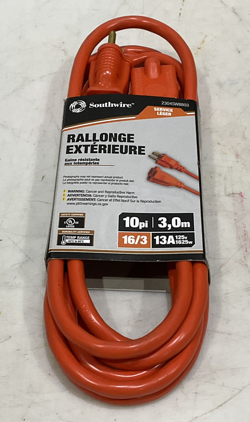SOUTHWIRE 2304SW8803 OUTDOOR CORD 10 FT 881