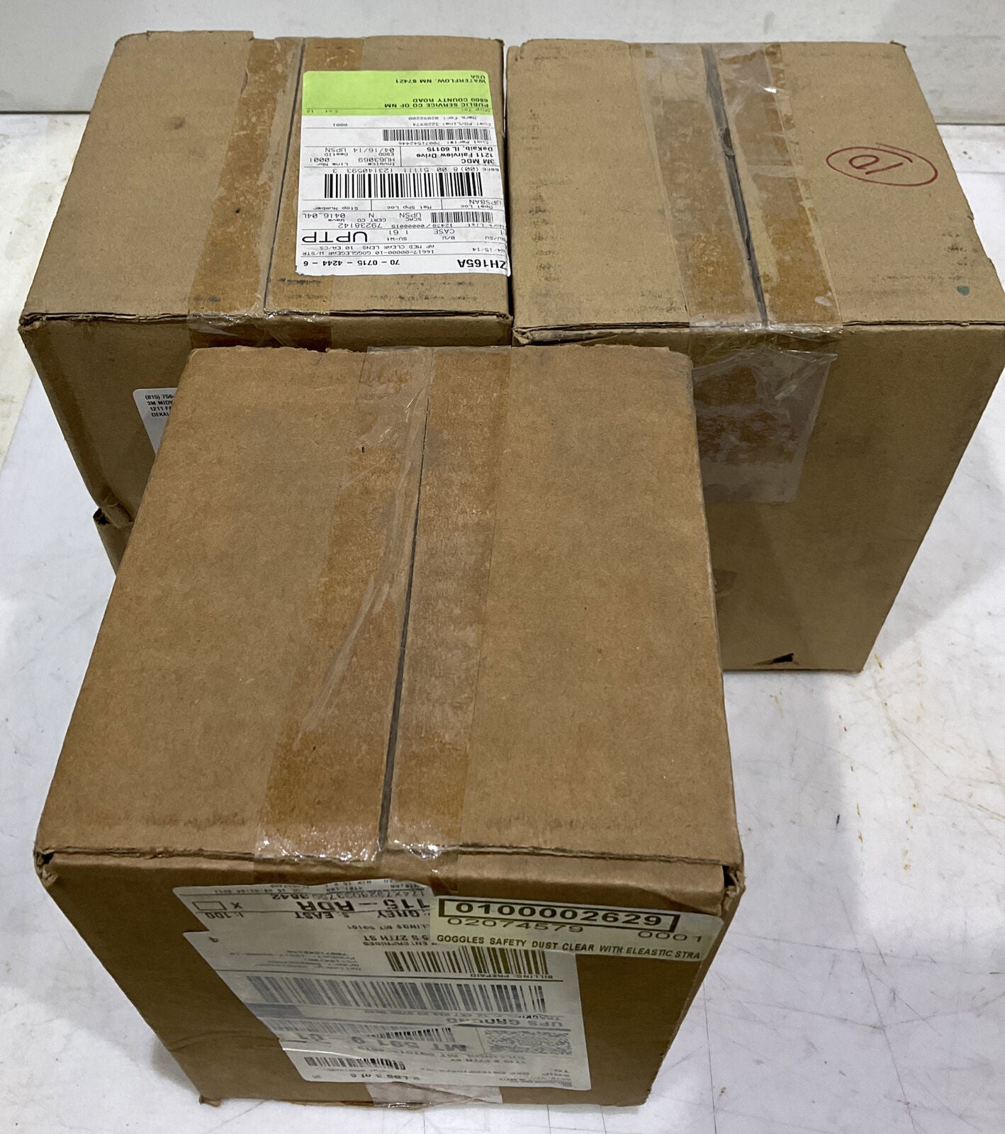 SM PURIFCATION 16617-00000-10 GOGGLEGEAR W/STRAP BOX OF 10 LOT OF 3 881