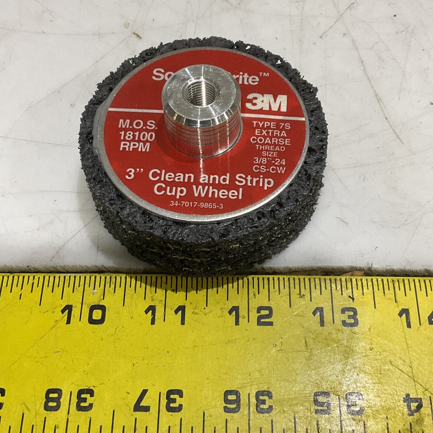 SCOTCH-BRITE 3M 7S CLEAN & STRIP CUP WHEEL COURSE 18100 RPM 3/8”-24 LOT OF 5 373