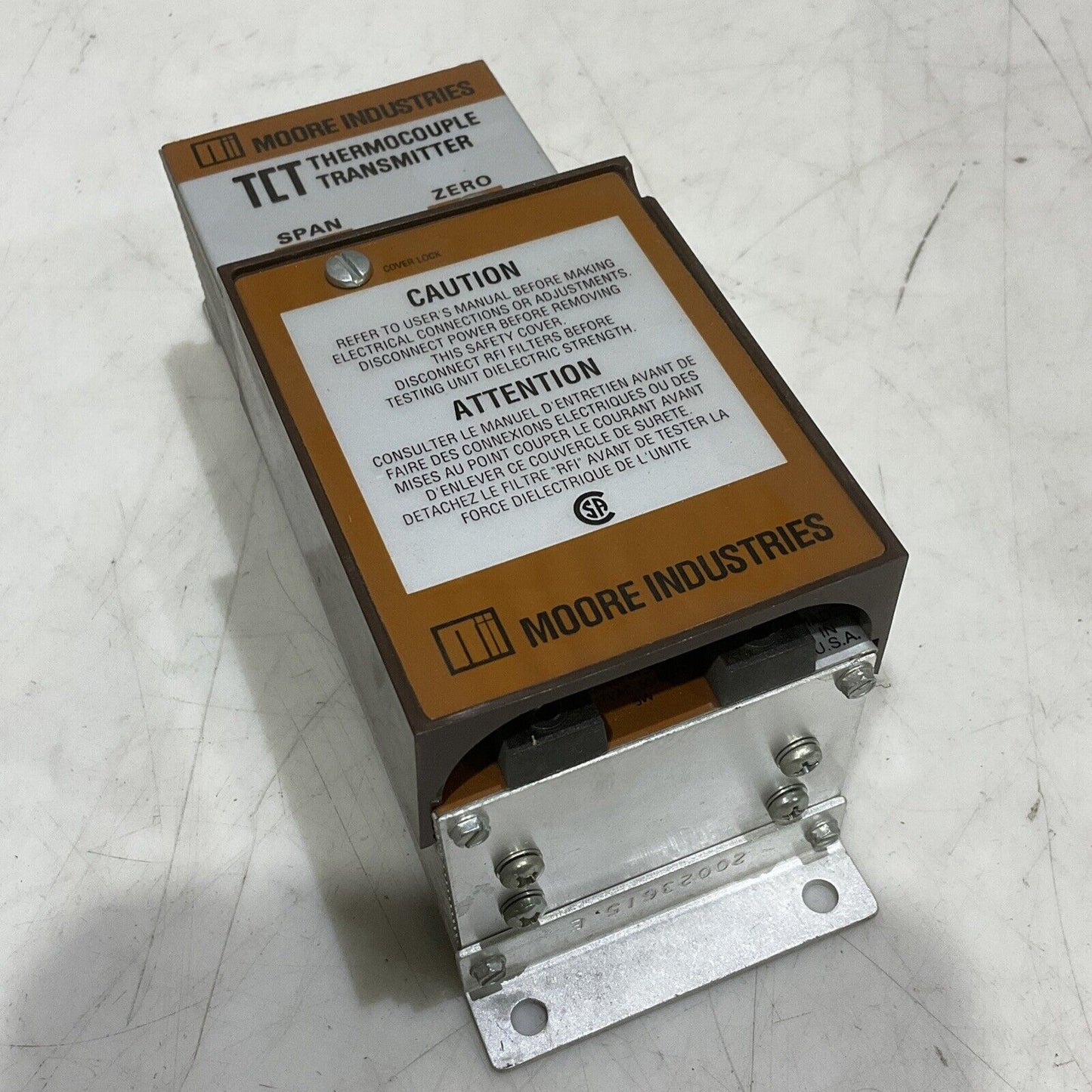 MOORE INDUSTRIES TCT/J5-10MVFS/1.5VDS THERMOCOUPLE TRANSMITTER MODULE 373