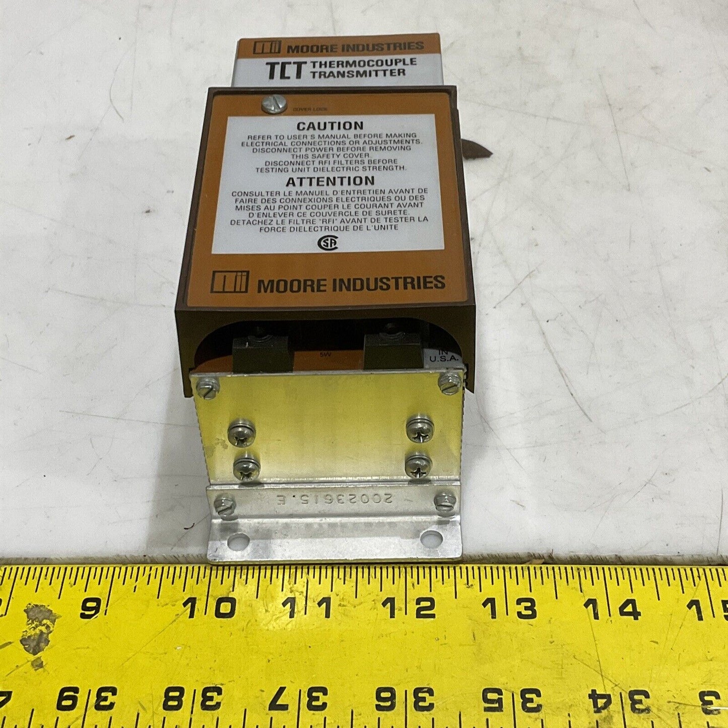 MOORE INDUSTRIES TCT/J5-10MVFS/1.5VDS THERMOCOUPLE TRANSMITTER MODULE 373